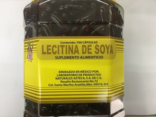 Suplemento Centro Botánico Azteca Lecitina De Soya Sabor Ninguno De 1kg  X 700 Un