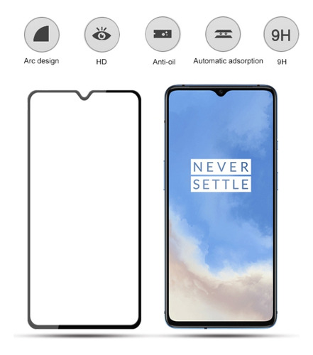 Para Oneplus 7t Mocolo 0,33 Mm 9h 3d Full Glue Curved Full S