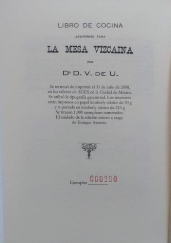 Libro De Cocina A Propósito (04a1) Para La Mesa Vizcaína (Usado)