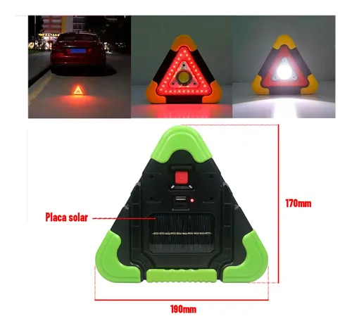 Triangulo Luz Sinalização Eletronico Luminoso Universal | MercadoLivre