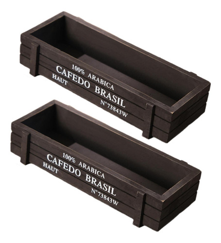 Macetero De Madera, Organizador Creativo Negro