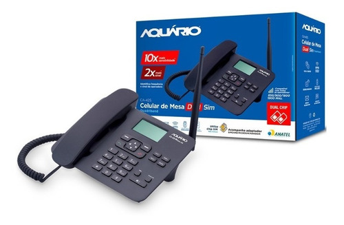 Kit Telefone De Mesa Rural Dual Chip Quadriband Com Gprs