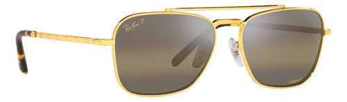 Lente De Sol Ray-ban 0rb3636 New Caravan Polarizado Unisex New Caravan Marrón Polar Clear Gradient Dark Brow Legend Gold Legend Gold