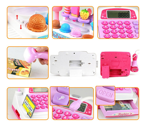 Juego De Caja Registradora De Tienda De Helados De