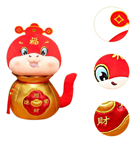 Ano Novo Chinês Brinquedo De Pelúcia 2025 Altura 22 Cm
