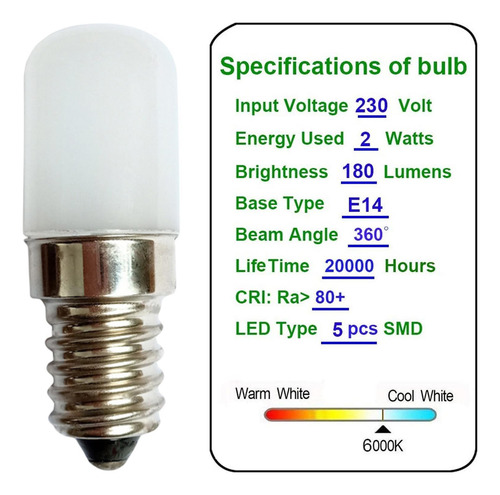 Bombilla Led E14 Bombilla De Luz Led De 1 5 W Bombilla De Lu