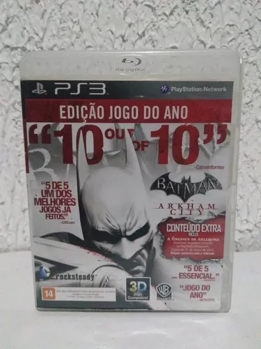 Batman Arkham City Edição Jogo do Ano PS3 Original - Mídia Física (Usado)