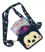 Cartera bordada con cabeza de Mickey Mouse de Disney, tarjetero con  múltiples tarjetas de identificación, bolso de mano con colgante de borla para  mujer, monedero de cuero de ocio Gao Jinjia LED