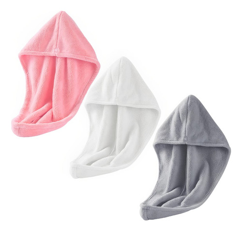 Raganet, Set De 3 Toallas Para El Cabello De Microfibras,