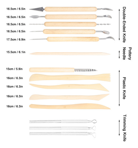 Cuchillo For Podar Arcilla, Juego De 14 Herramientas For E