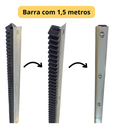 Cremalheira - 150cm - Aço Light - P09615 - Garen