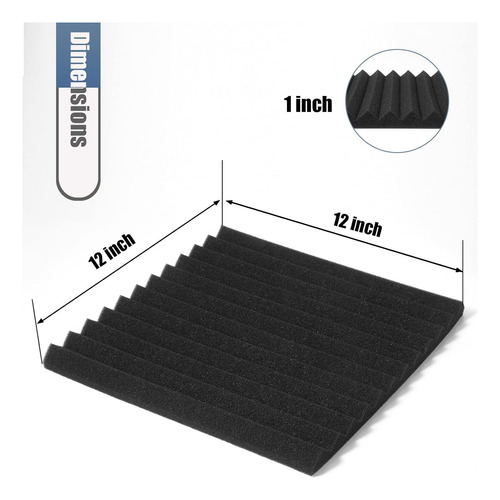 50 Pack Acoustic Foam Panels Premium Sound Proof Foam Pan...