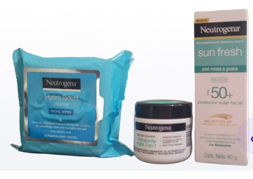 Pack Neutrogena Toallitas Crema Protector Fps50 Sin Color