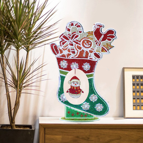 Pintura De Diamante, Manualidades Navideñas, Kit De Media