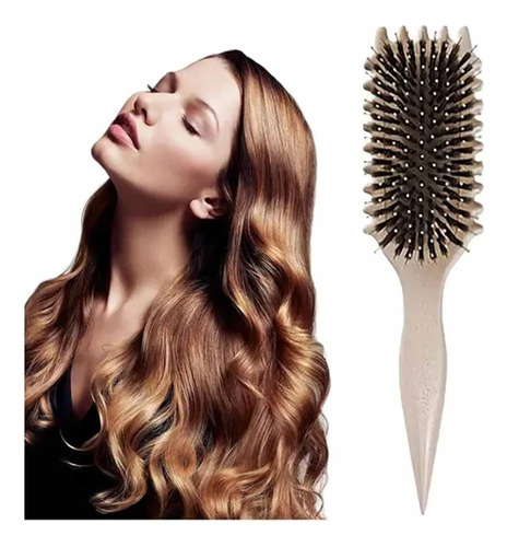 Cepillo Para Cabello Rizado, Cepillo Para Rizar Cerdas De Ja