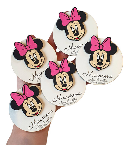 Souvenir Personalizado Iman Minnie Mouse X15