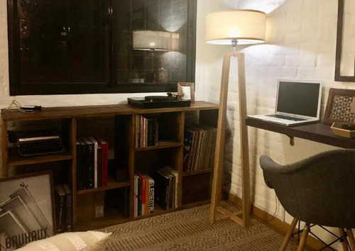 Lampara De Pie *oferta* Trípode Estilo Nórdico En Madera