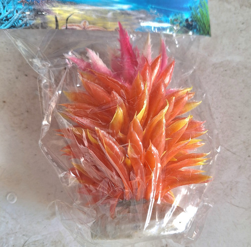 Adorno Planta Artificial Imp Para Pecera/ Acuario/ Terrario