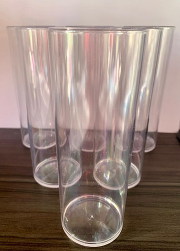 Copo Long Drink 350ml Dna Plastic - 50 Un. Transparente Cristal