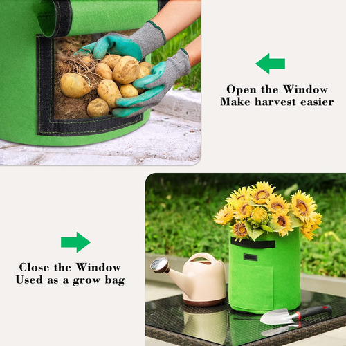 Bolsas Cultivo De Plantas, De Tela No Tejida, Macetas C...