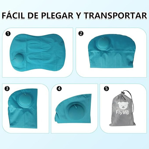 Apta Para El Camping Y La Playa Almohada Hinchable Color Negro