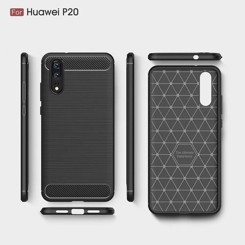 Imagen 5 de 8 de Funda Huawei P20 Fiber Case Antishock Grip Antigolpes