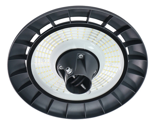 Luminaria Disco Punta Poste Con Base Para Fotocelda Aluminio Gris 100w Y 50w 13500lm Máx. Con Ajuste De Potencia Y Temperatura Cct 6500k Y 3000k 90-277vca Are-029