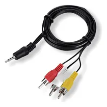 Comprar Cable Plug 3.5mm A Rca Video Y Audio De 1.2 Metros
