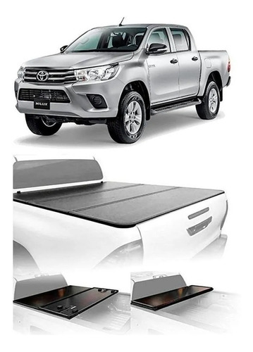 Tapa De Batea Rigida Triptica Toyota Hilux 2016 2024 Do.cab.