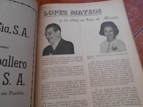 Revista Antigua Puebla Informativa #1 Gustavo Diaz Ordaz 60s (Usado)