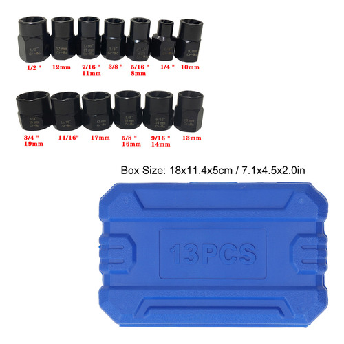 Kit De Enchufe Para Extractor De Tuercas De 13 Piezas