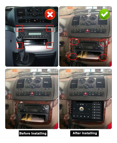 Estéreo Carplay 2+32g Gps For Mercedes-benz Vito 2011-2015