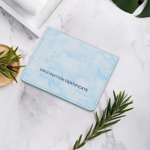 10 Protector De Tarjetas De Vacunación Cartera De Cuero