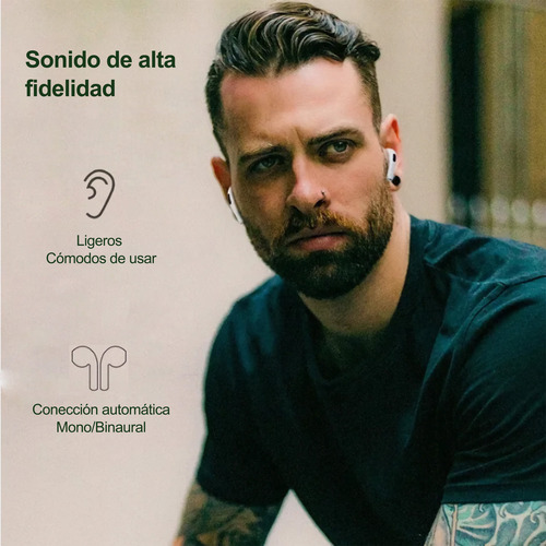 Audífonos Inalámbricos Airpro6 Tws Bluetooth 5.2 In-ear Azul