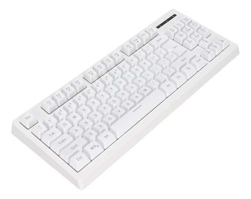 Teclado Inalámbrico Blanco Blanco De 87 Teclas, 2.4 G, Bater
