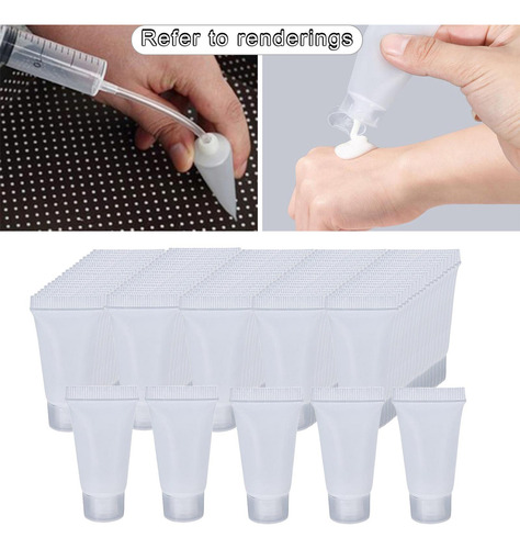 100pcs Frasco De Tubos Macios Vazios 5ml Branco Brilhante