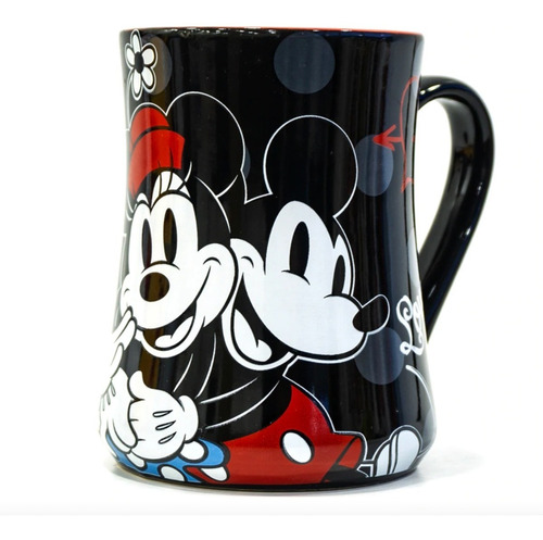Tazon Grande Taza De Ceramica Mickey Y Minnie Mouse 380ml D6