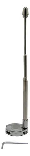 Antena Corta Hilo Curado De Seguridad Motos Pack X 2unds Color Plateado