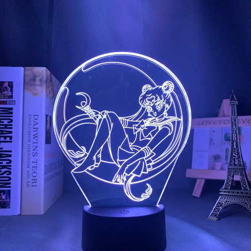Lámpara De Noche Led Anime Sailor Moon Para Dormitorio Decor