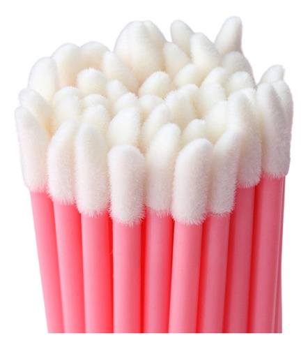 50 Pincel Aplicador Descartável Batom Gloss Limpeza Cílios