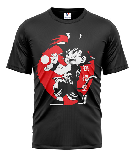 Playera Estilo Goku Anime Dragon Ball,  100% Algodón