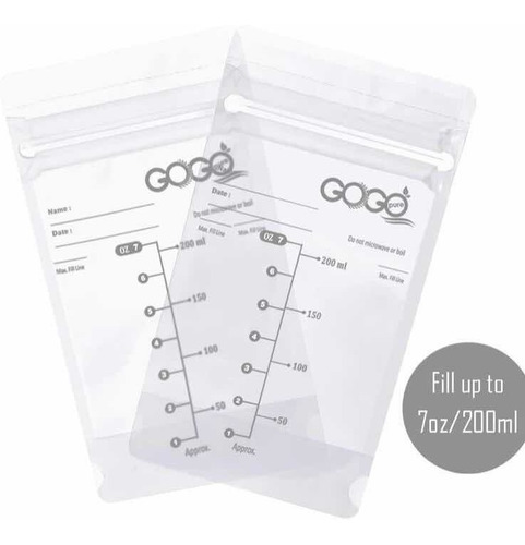 Imagen 2 de 5 de 36 Bolsas De Almacenar Leche Materna Gogo 210 Ml