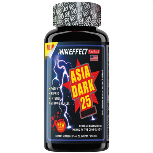 Termogênico Asia Dark 60 Caps Maxeffect Pharma Sabor Sem Sabor