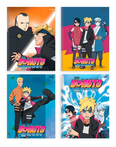 Caderno Brochura Boruto Naruto 80 Folhas 1 Matéria - Sd