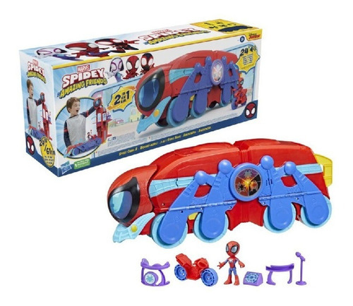 Spidey Aracnomóvil 2 En 1 Original Hasbro