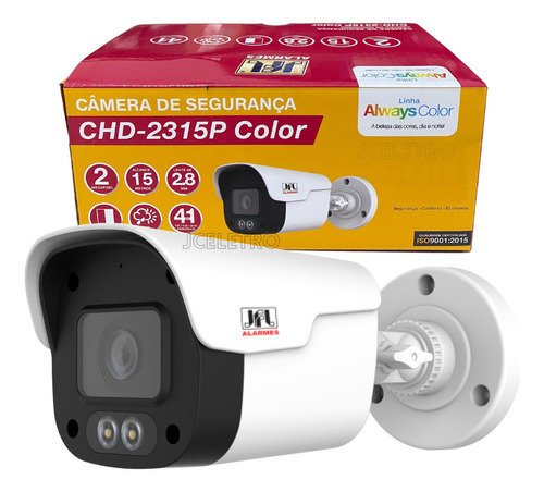 Câmera De Segurança Cftv Full 1080p 2 Mp Chd-2315p Color Jfl Cor Branco