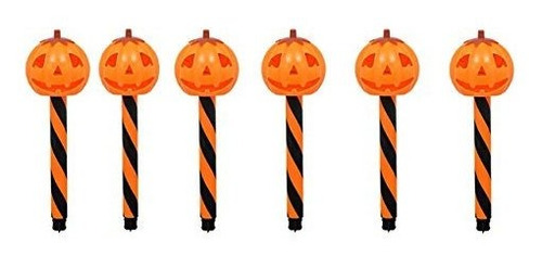 Yinarts 6pk Solar Halloween Pumpkin Garden Estaca