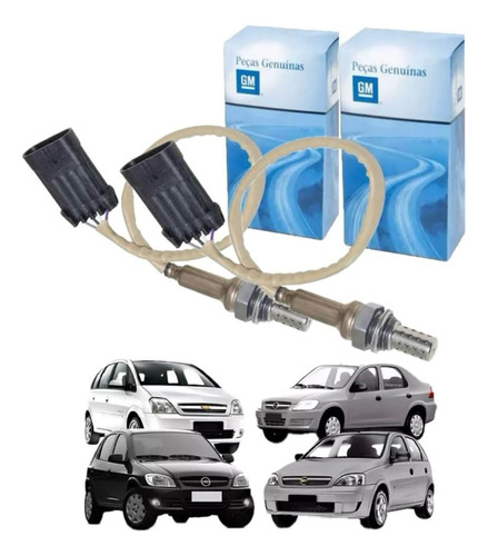 Kit 2 Sonda Lambda Pré E Pós Original Gm Celta Corsa Prisma