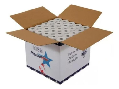 Caja X 100 Rollos Térmicos 57x50 Mm Etiquetadoras