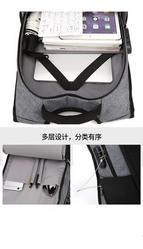 Mochila Porta Notebook Con Sistema Antirrobo Puerto Usb